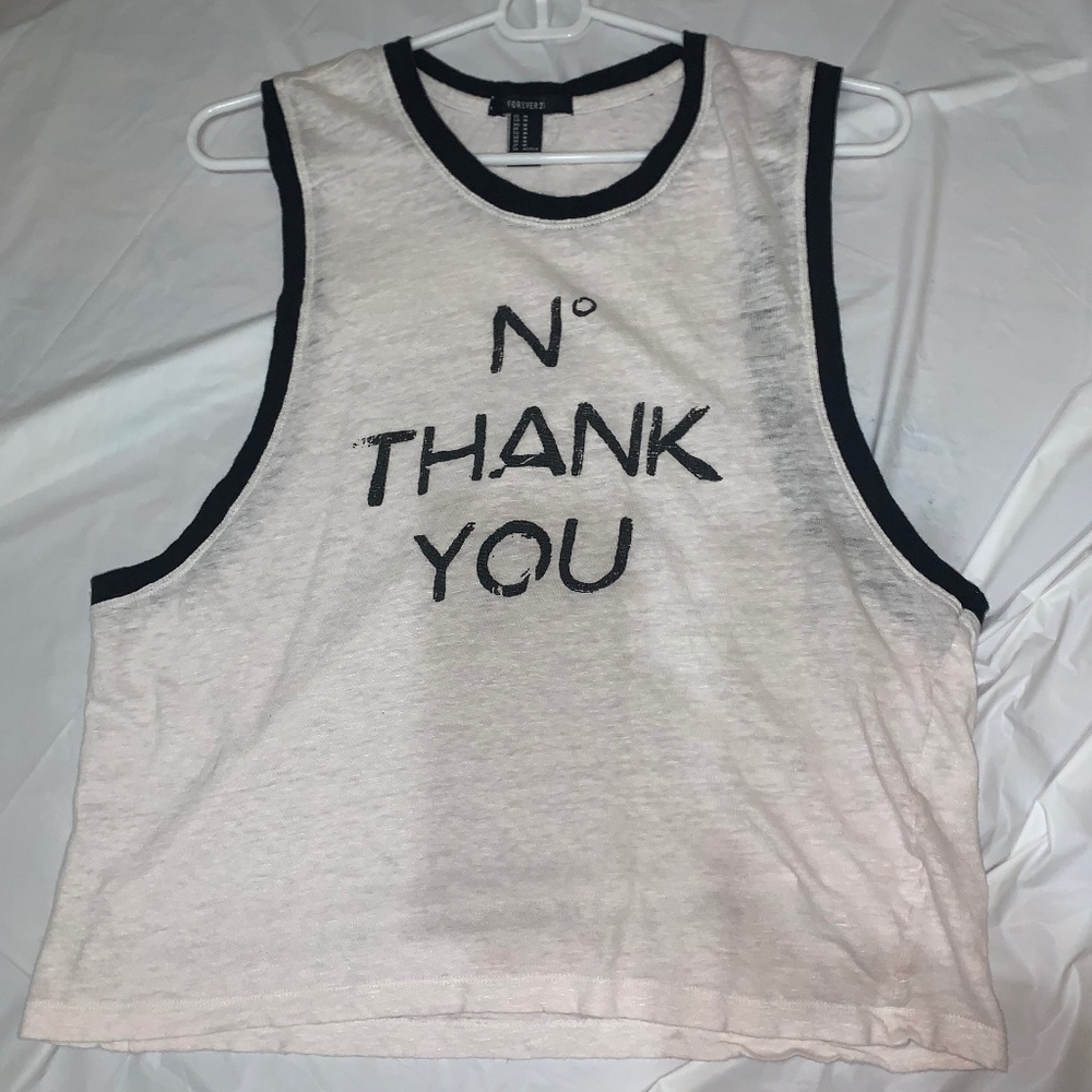 Forever 21 Chanel Tank Top (white black)